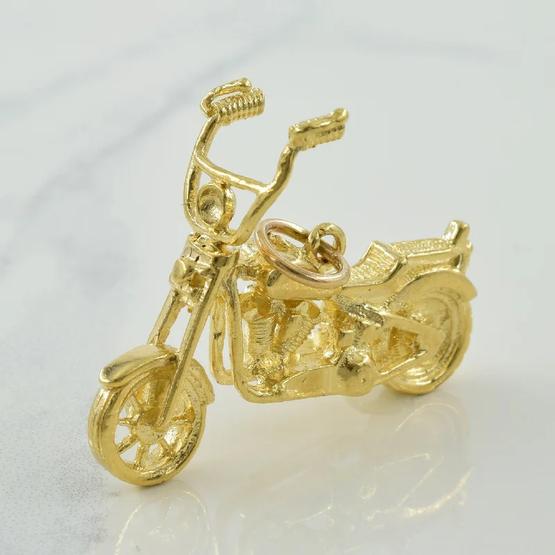 10k Yellow Gold Motorcycle Charm |