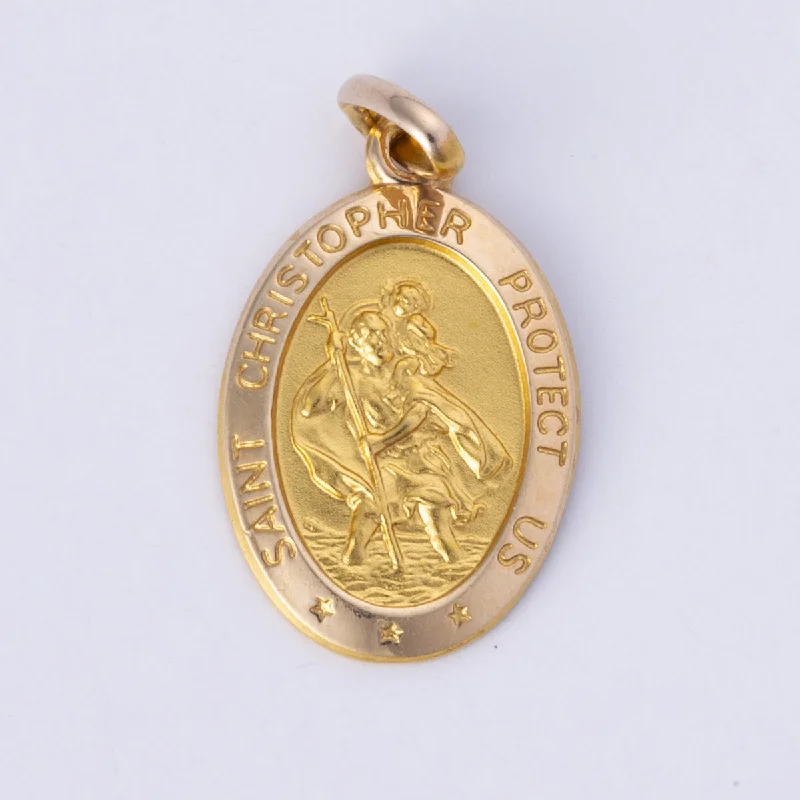 10k Yellow Gold Saint Christopher Pendant |