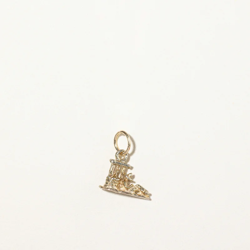 10k Yellow Gold Person & Well Charm |