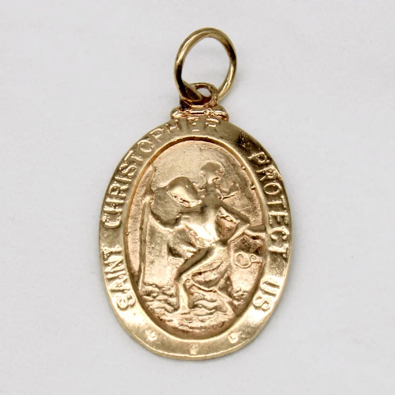 10k Yellow Gold Saint Christopher Charm