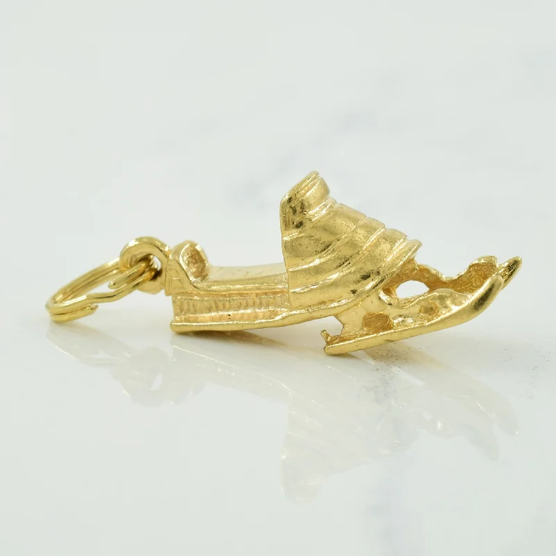 10k Yellow Gold Snowmobile Charm |