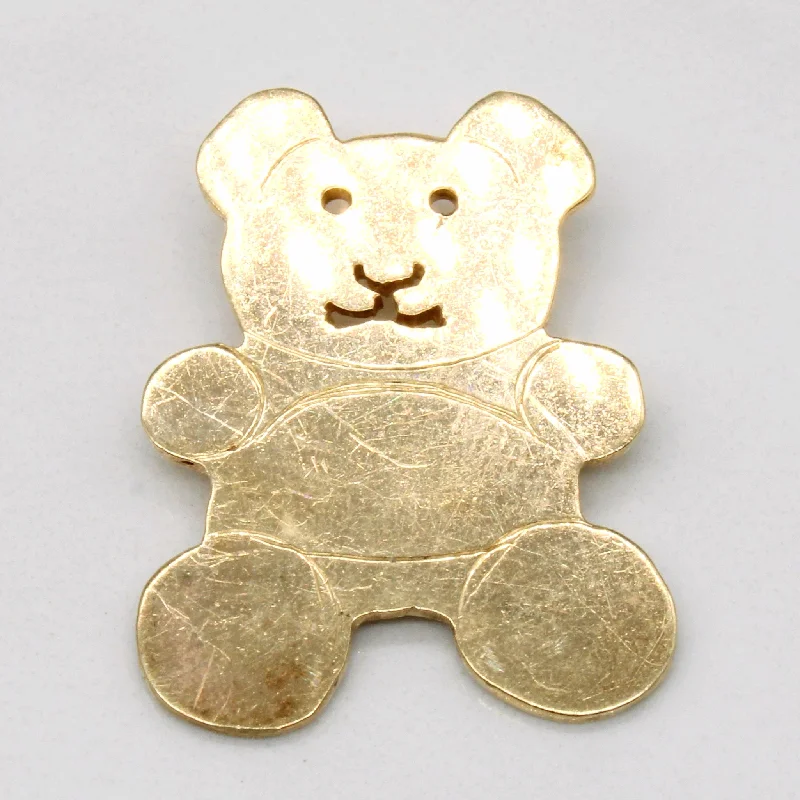 10k Yellow Gold Teddy Bear Pendant