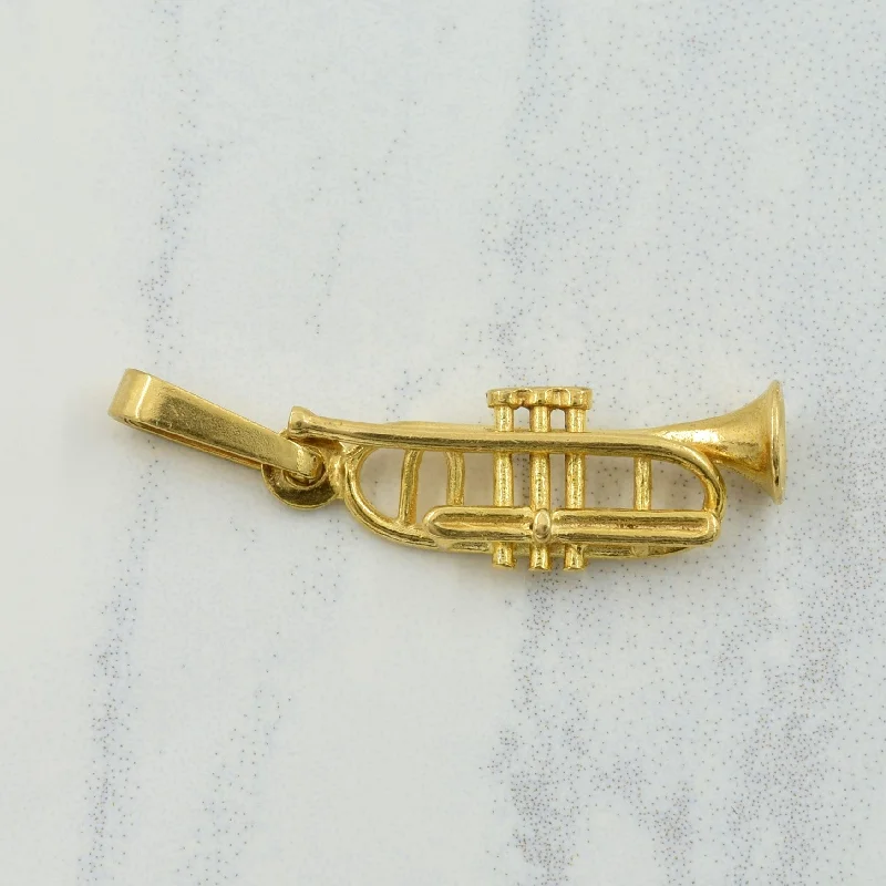 10k Yellow Gold Trumpet Charm |