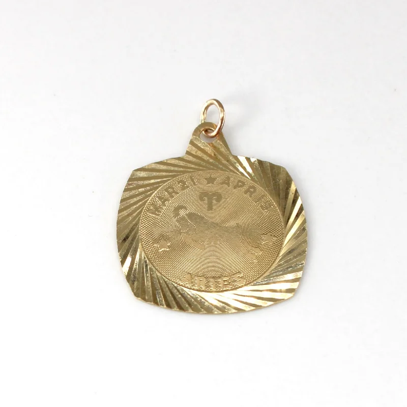 10k Yellow Gold Zodiac Sign Pendant