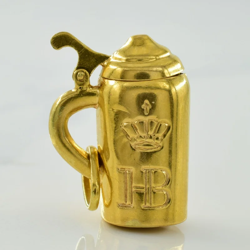 14k Yellow Gold Beer Stein Charm |