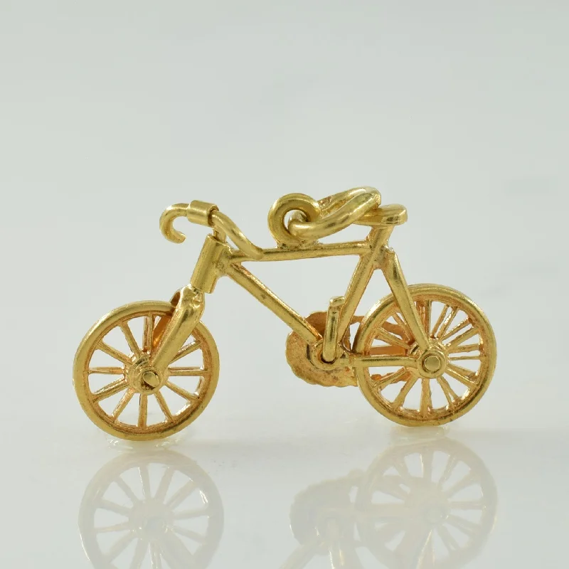 14k Yellow Gold Bicycle Charm |