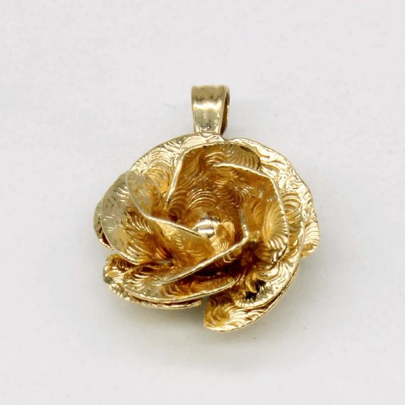 14k Yellow Gold Flower Charm