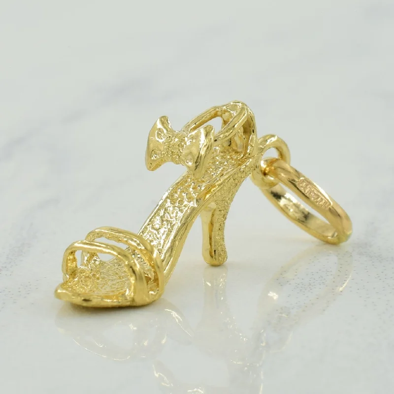 14k Yellow Gold High Heel Charm |