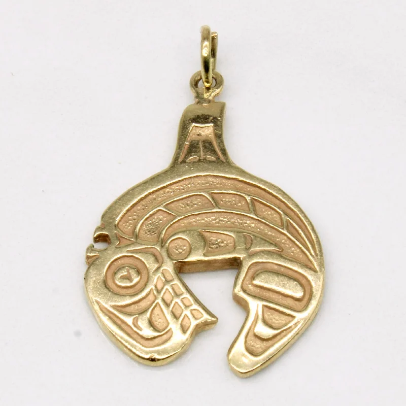 14k Yellow Gold Indigenous Art Charm