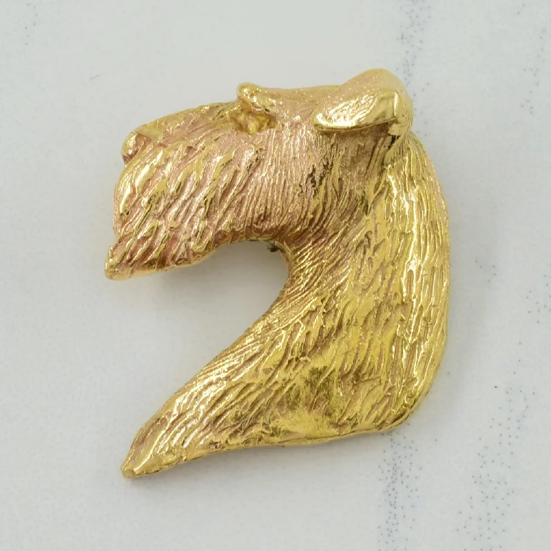 14k Yellow Gold Kerry Blue Terrier Pendant |