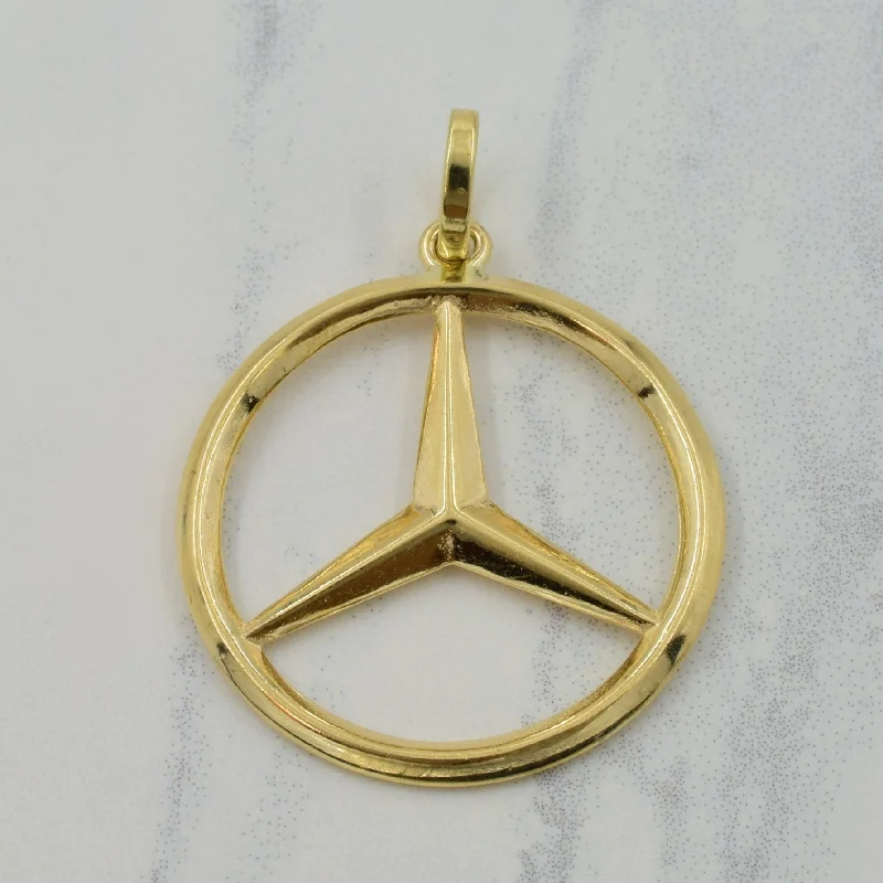 14k Yellow Gold Mercedes Benz Charm |