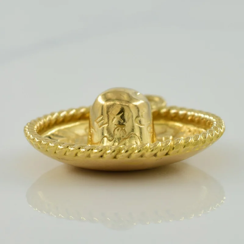 14k Yellow Gold Sombrero Charm |