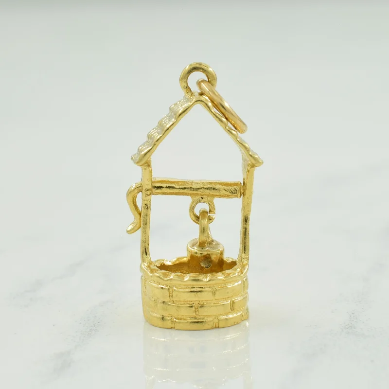 14k Yellow Gold Well Charm |