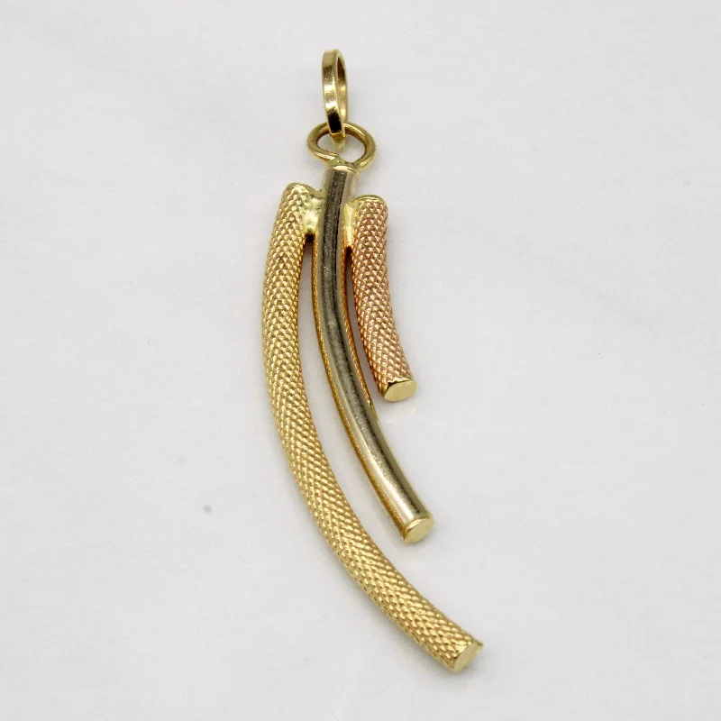 18k Two Tone Gold Pendant