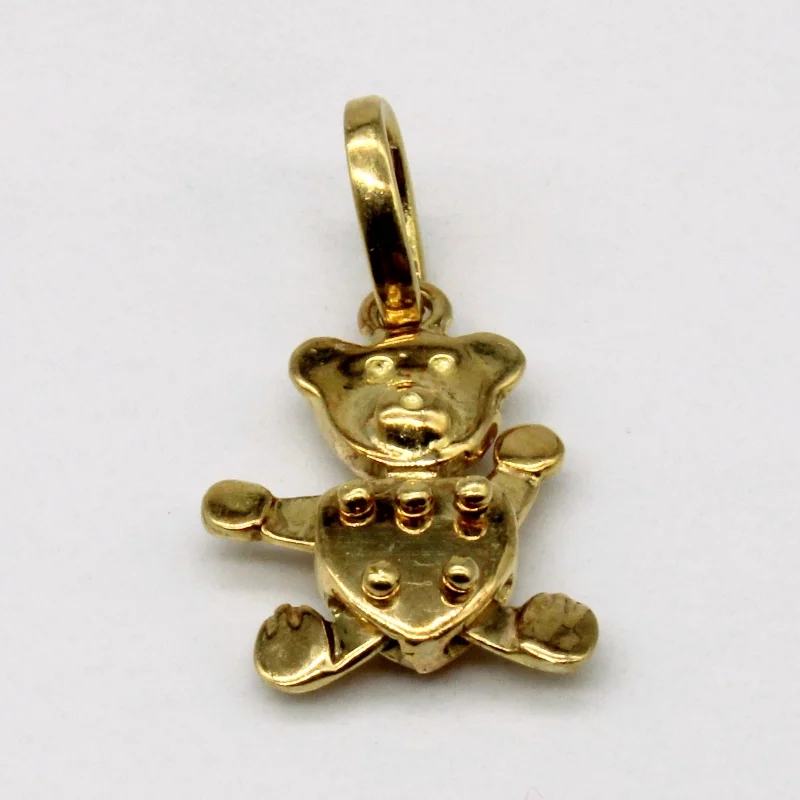 18k Yellow Gold Bear Pendant