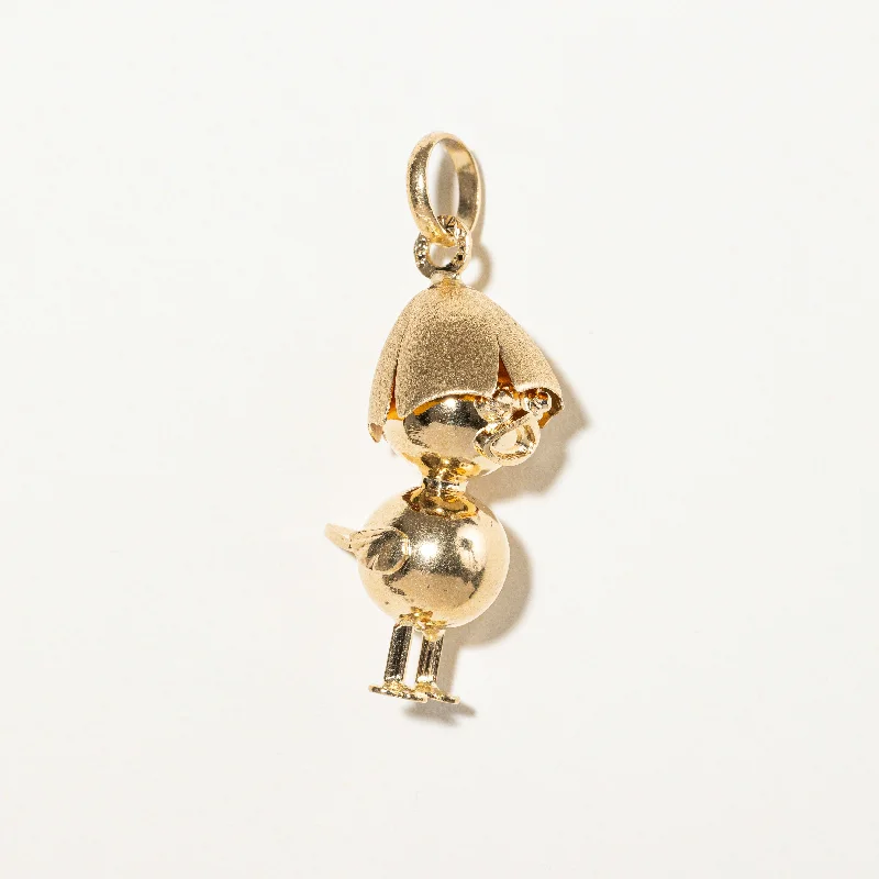 18k Yellow Gold Chick Charm