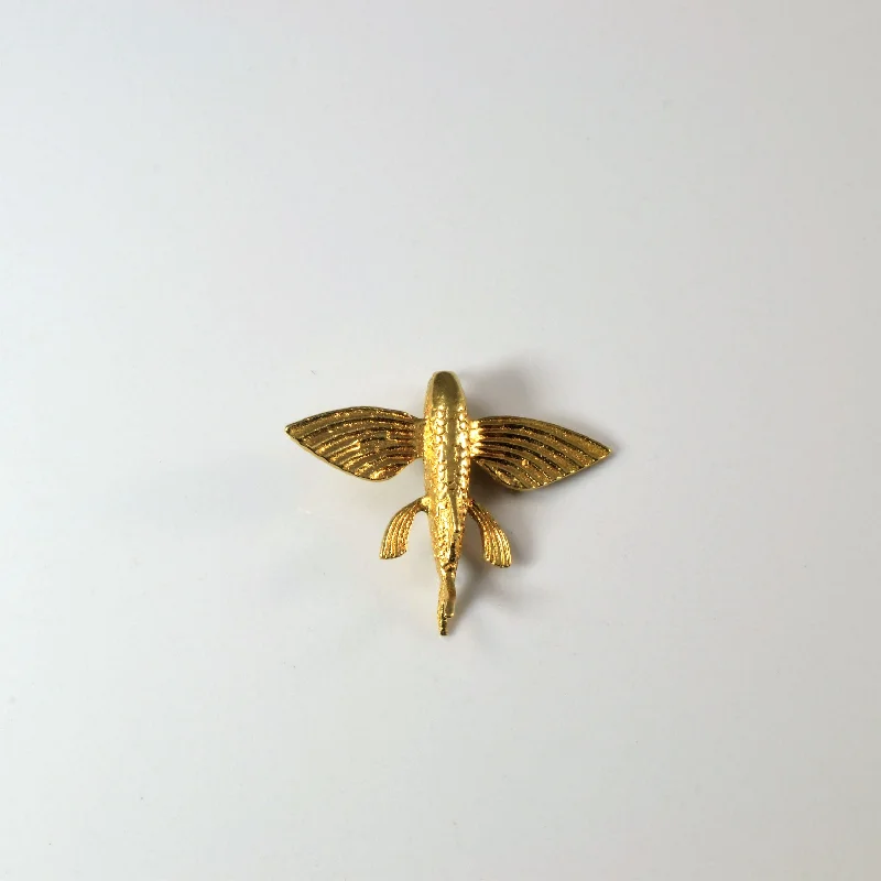 18k Yellow Gold Beta Fish Pendant |