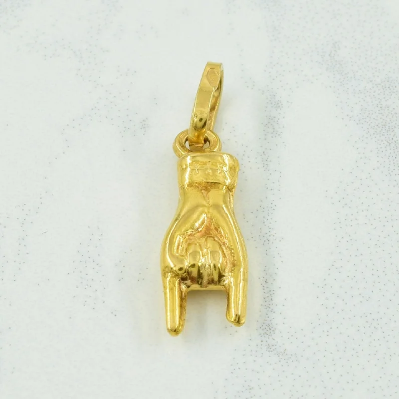 18k Yellow Gold Rock On Charm |