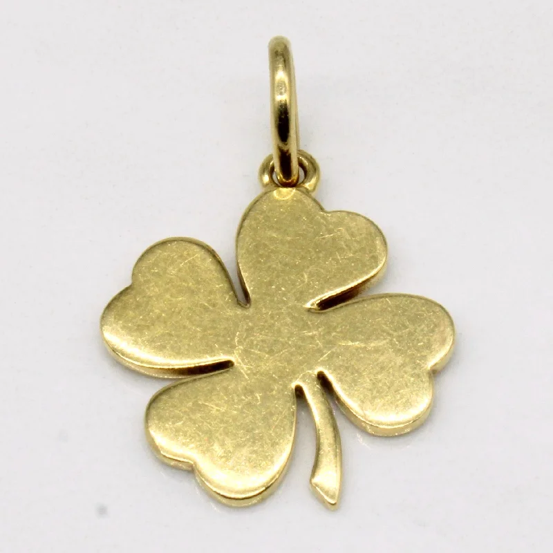 18k Yellow Gold Good Luck Clove Pendant