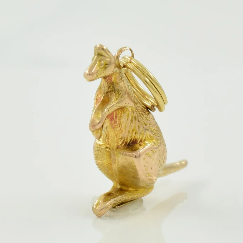 9k Yellow Gold Kangaroo Charm |