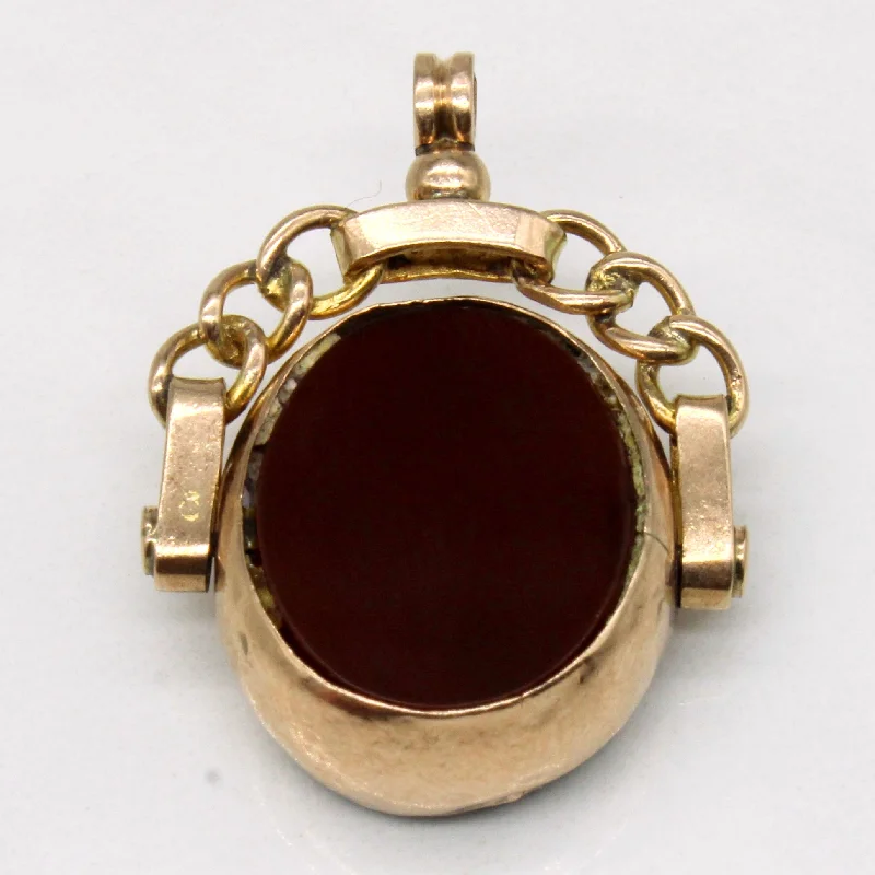 1891 Antique Bloodstone & Carnelian Fob Pendant| 3.00ct, 3.00ct |