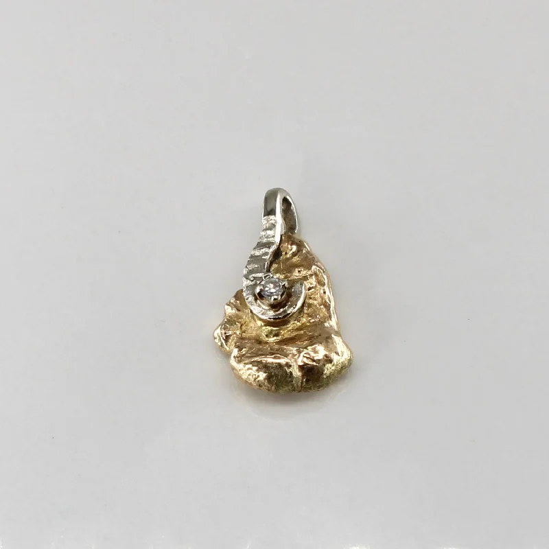 Gold Nugget Diamond Pendant | 0.02ctw |