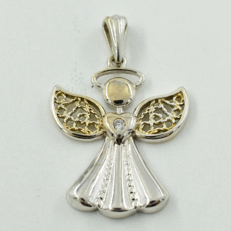 Diamond Angel Pendant | 0.01ct |