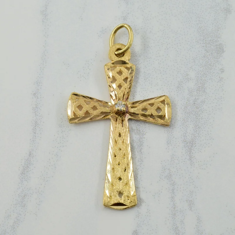 Diamond Cross Pendant | 0.02ct |