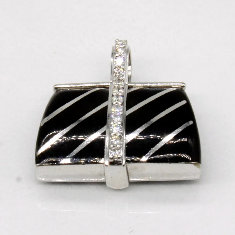 Diamond & Enamel Purse Charm | 0.07ctw |