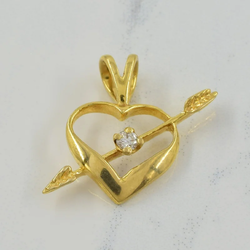 Diamond Heart & Arrow Pendant | 0.06ct |