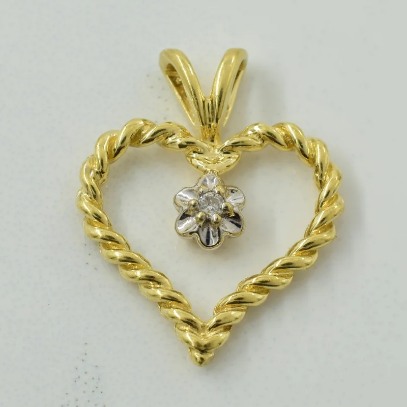 Diamond Heart Pendant | 0.01ct |