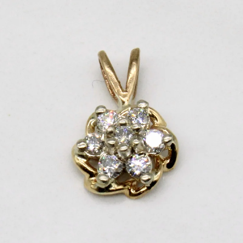 Diamond Cluster Set Pendant | 0.21ctw |