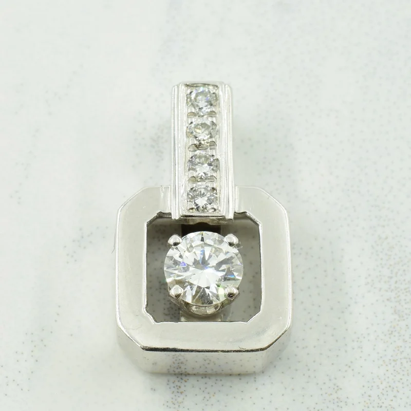 Square Shape 14k Diamond Pendant | 0.50ctw |