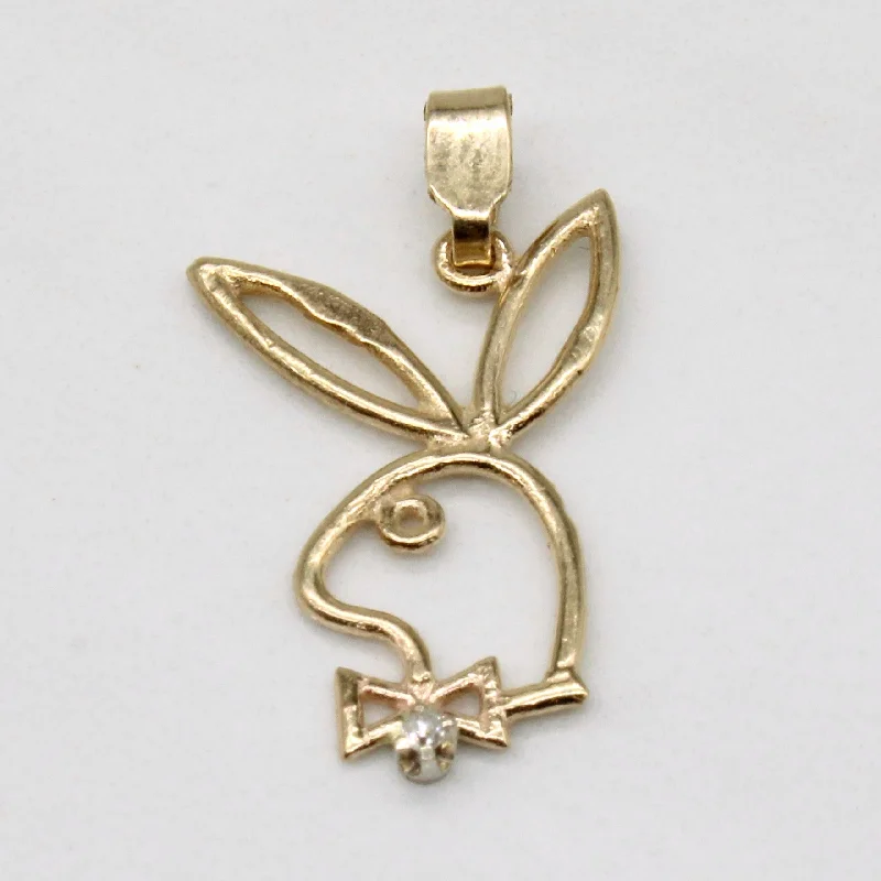 Diamond Playboy Bunny Pendant | 0.01ct |