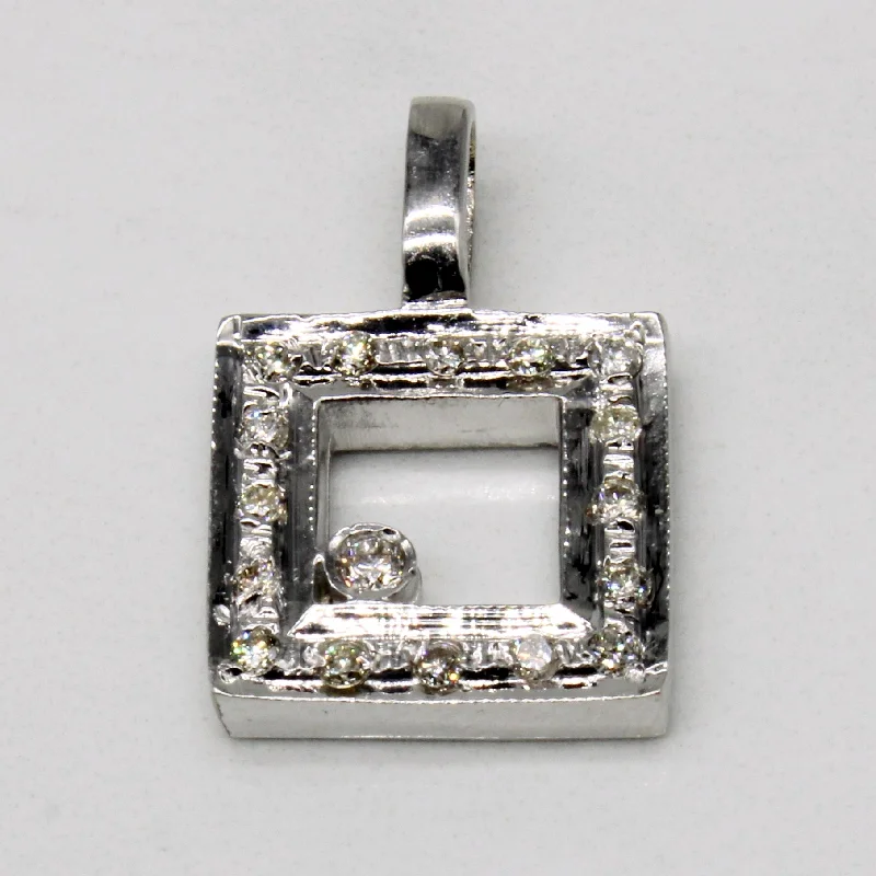 Diamond Square Pendant | 0.22ctw |