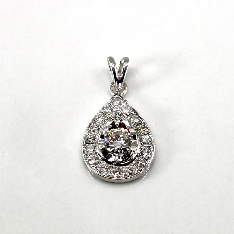 Diamond Tear Drop Pendant | 0.68ctw |