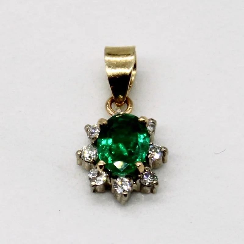 Emerald & Diamond Pendant | 0.51ct, 0.16ctw |