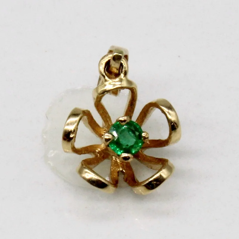 Emerald Flower Pendant | 0.06ct |