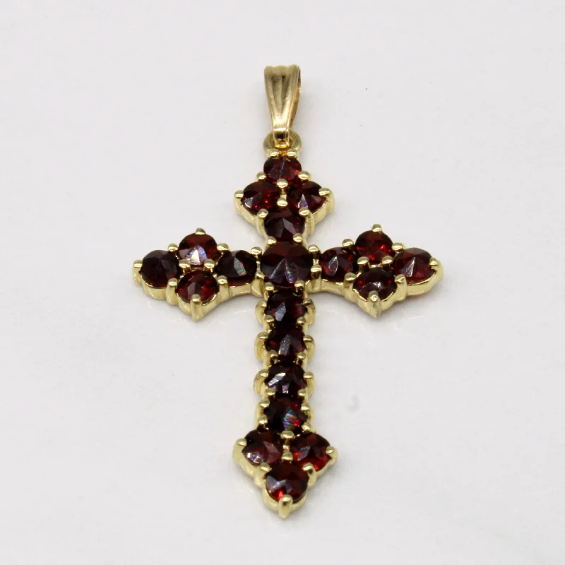 Garnet Cross Pendant | 1.70ctw |