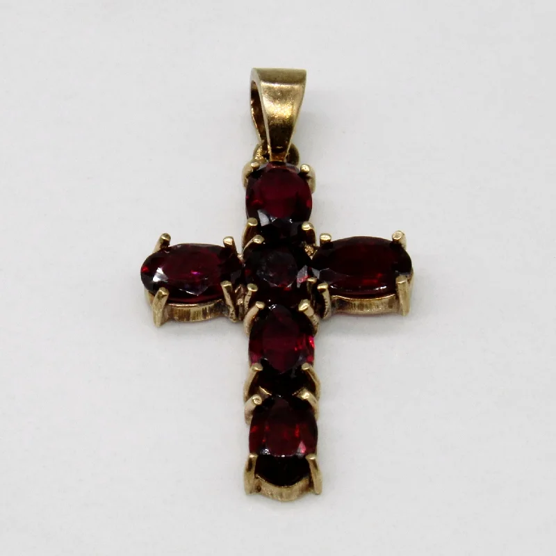 Garnet Cross Pendant | 2.50ctw |