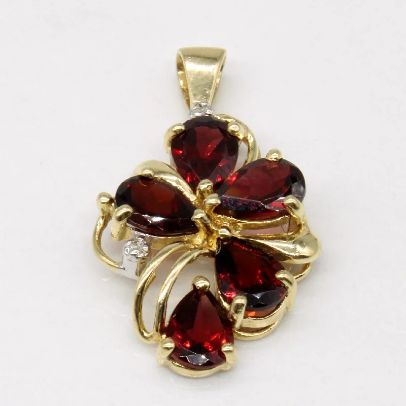 Garnet & Diamond Pendant | 3.75ctw, 0.01ctw |