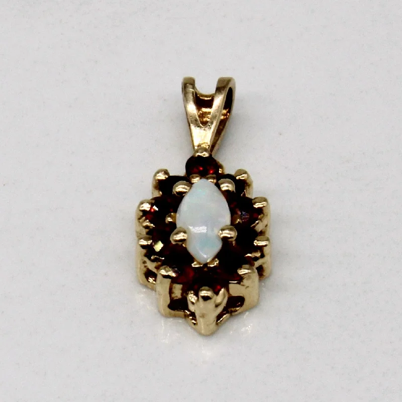 Garnet & Opal Pendant | 0.20ctw, 0.12ct |