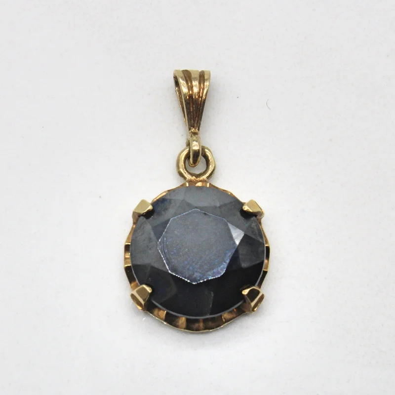 Round Cut Hematite Pendant | 1.50ct |