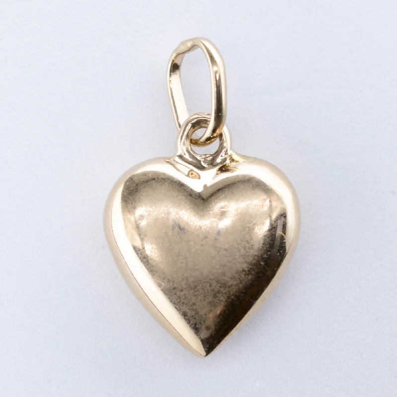 10k Yellow Gold Heart Charm |