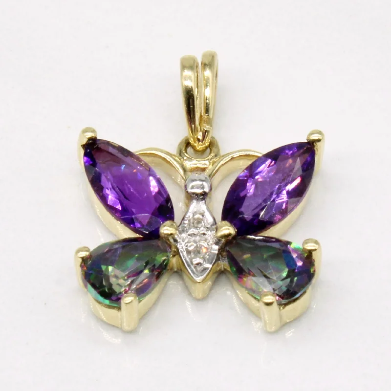 Multi Gem Butterfly Pendant | 1.71ctw |