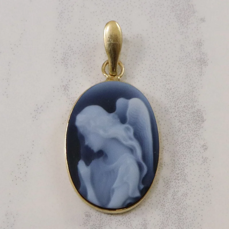 Onyx Angel Cameo Pendant | 7.00ct |