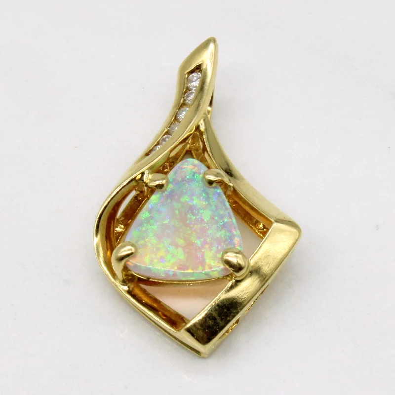 Opal & Diamond Pendant | 1.00ct, 0.04ctw |