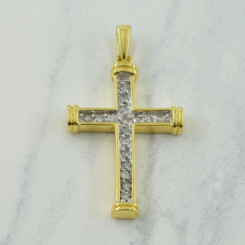 Pave Set Diamond Cross Pendant | 0.15ctw |