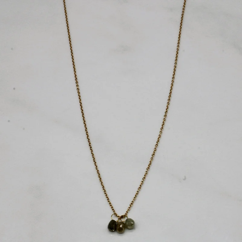 Salt & Pepper Diamond Necklace | 0.75ctw | 16" |