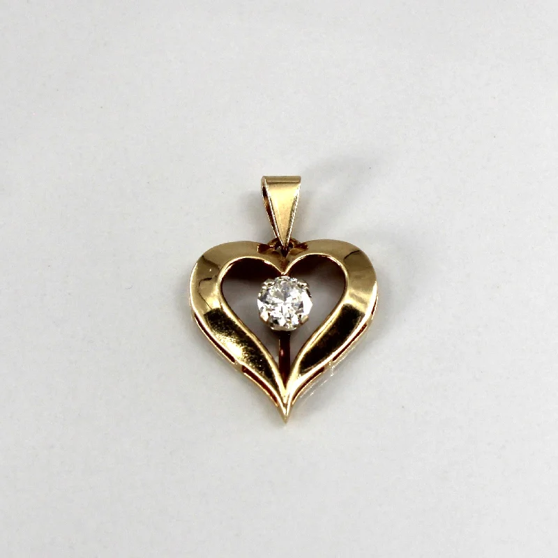 Solitaire Diamond Heart Pendant | 0.53ct |